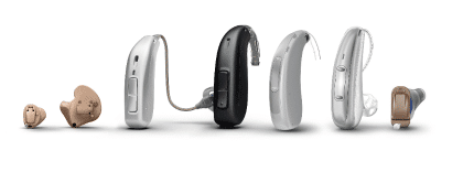 Hearing Aid line up at Best Life Hearing Center in Wallingford, CT