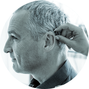 Man getting Real-Ear measurement at Best Life Hearing Center in Wallingford, CT